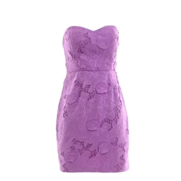 BCBGMaxAzria Carys DARK IRIS
FLORAL STRAPLESS DRESS 3D - Picture 2 of 11